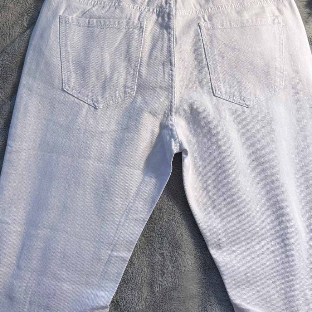 Manfinity White Distressed Ripped Jeans Size 34 - Picture 4 of 7